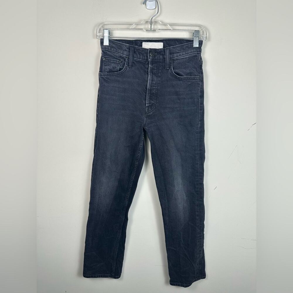Mother Tomcat Straight Jeans Womens 25 Gray Excellent Button Fly High Rise 1144